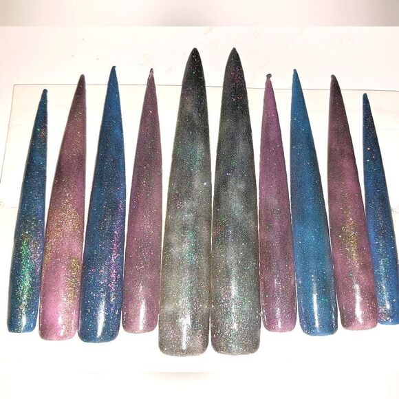 Hand crafted custom 10pc xxxl acrylic press on nails - Picture 6 of 8